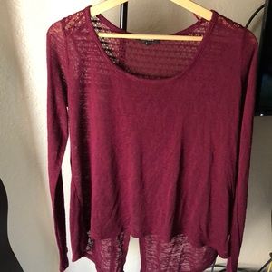 Burgundy top